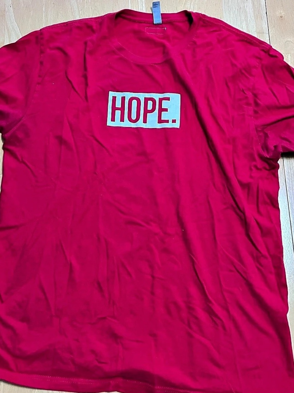 Hope Design Hope Box Logo T-Shirt Graphic Tee in Red